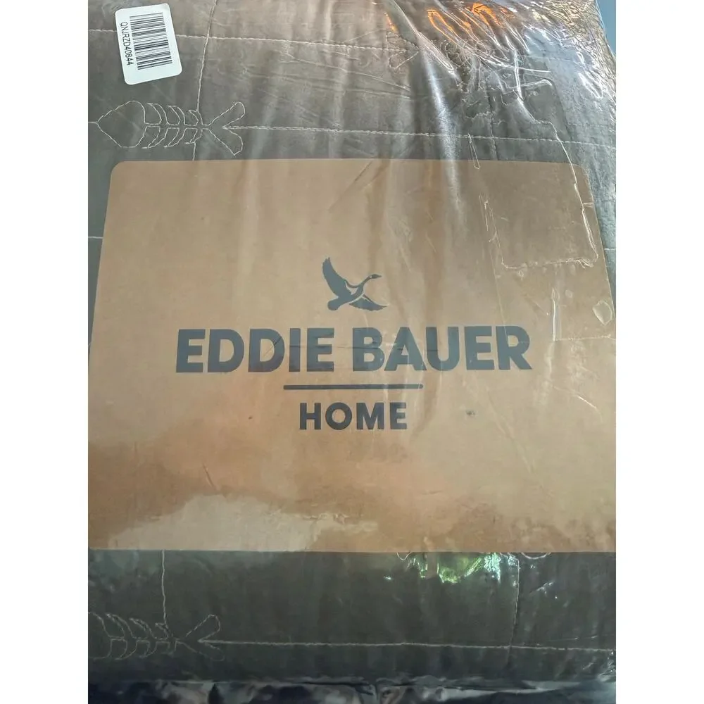 Eddie Bauer Home Troutdale 2-pc. Quilt Set Green Size Twin NWT Cabincore Cottage